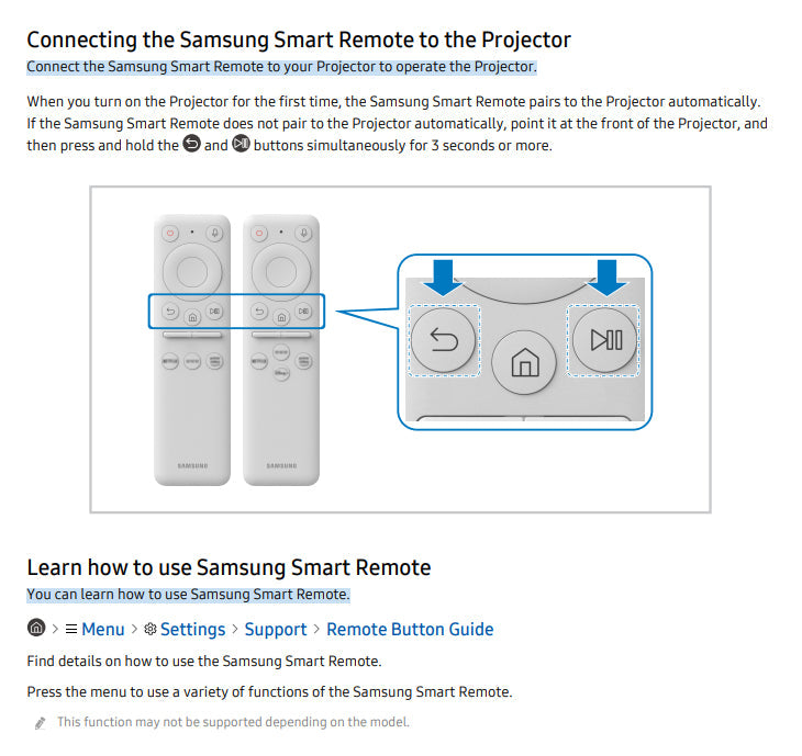 Samsung BN59-00149D Projector Remote Control - BN5900149D