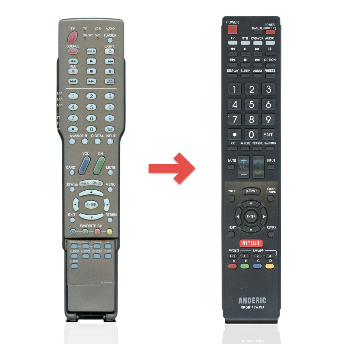 Sharp GA242WJSA TV Remote Control