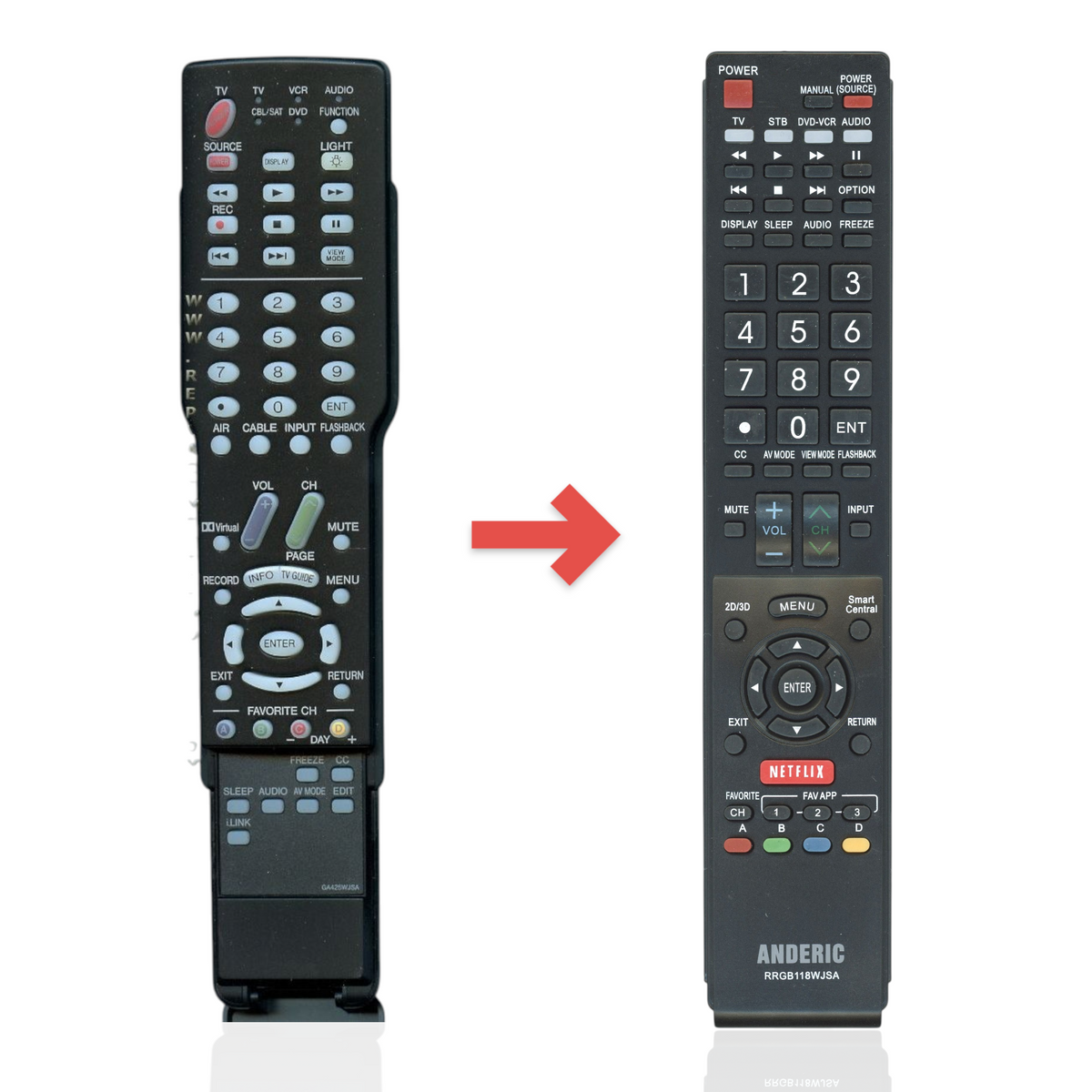 Sharp GA425WJSA TV Remote Control