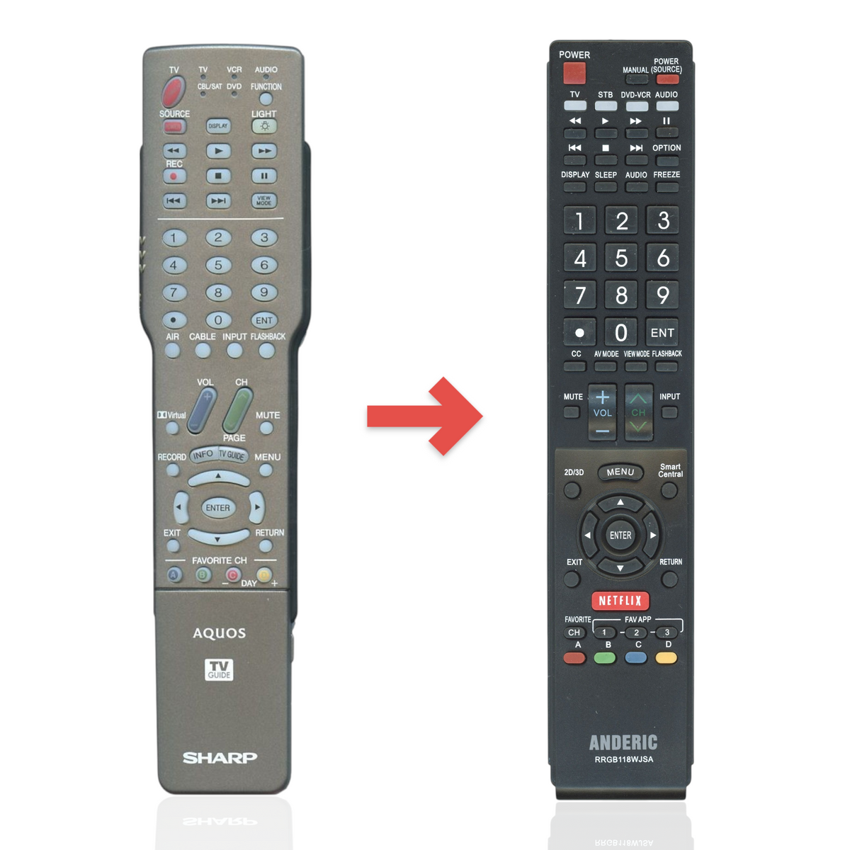 Sharp GA425WJSB TV Remote Control