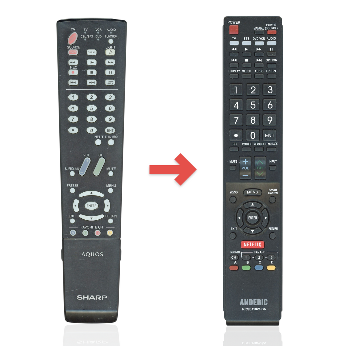 Sharp GA535WJSA TV Remote Control