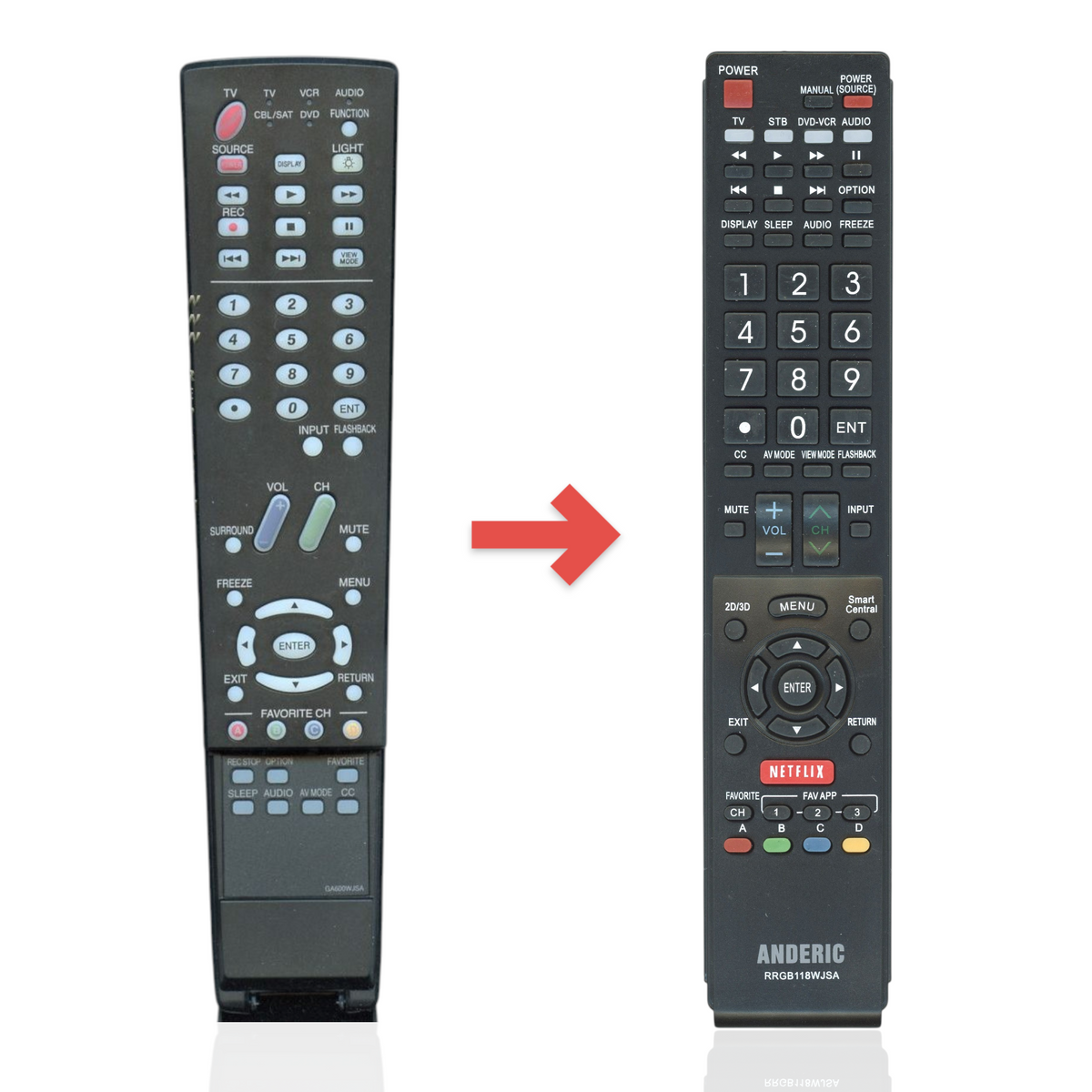 Sharp GA600WJSA TV Remote Control