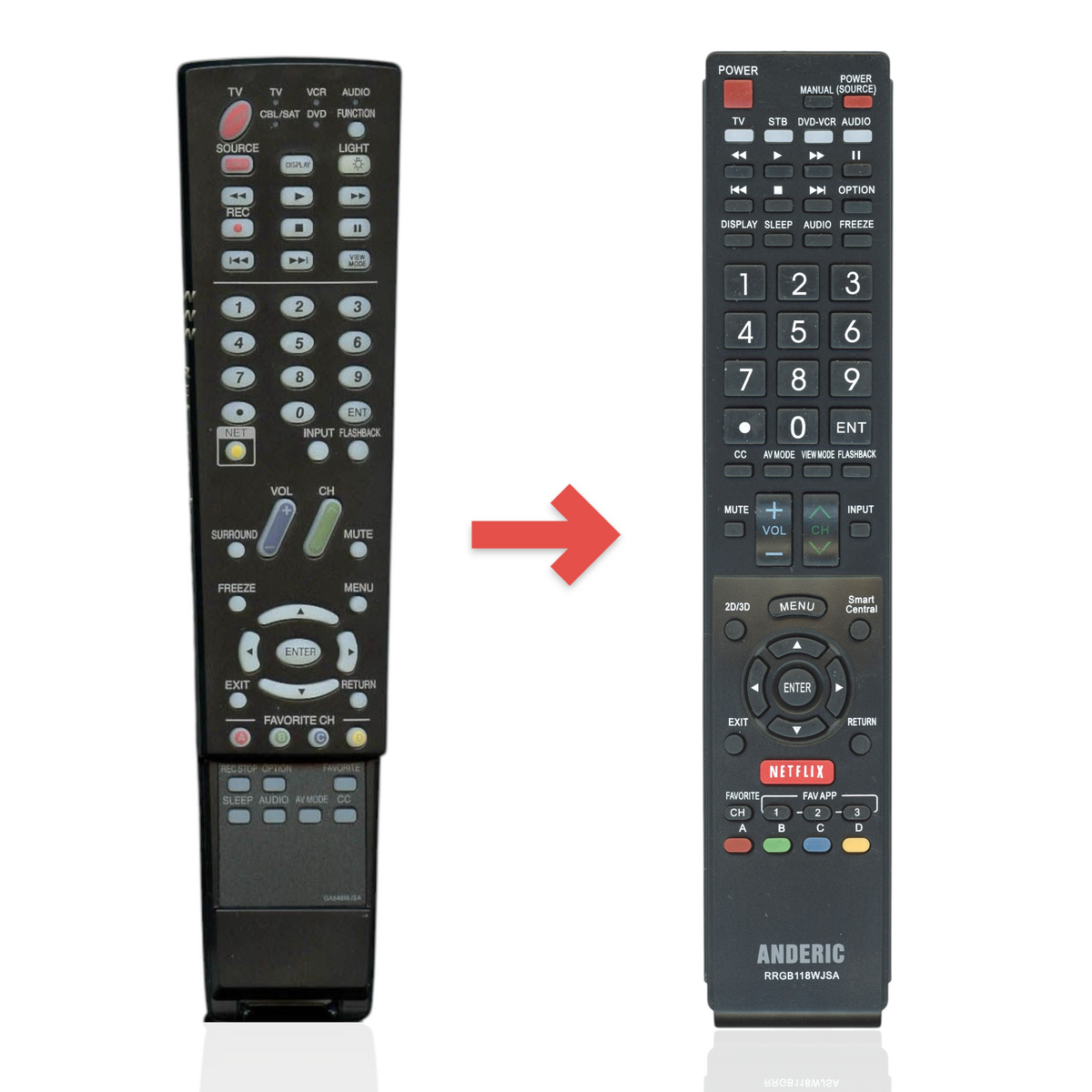Sharp GA648WJSA Aquos TV Remote Control