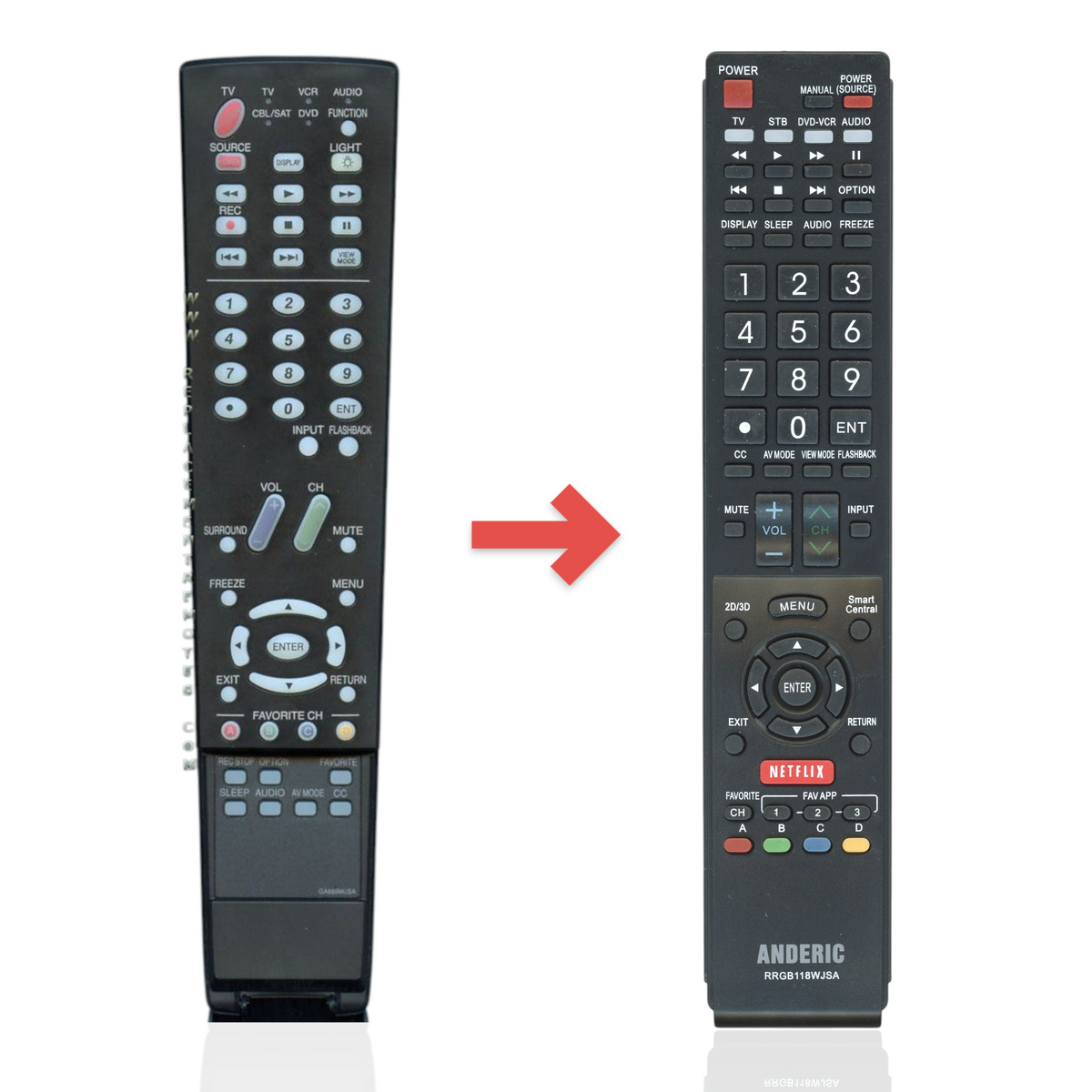 Sharp GA669WJSA TV Remote Control