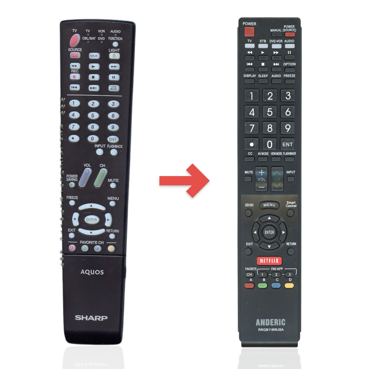 Sharp GA724WJSA TV Remote Control