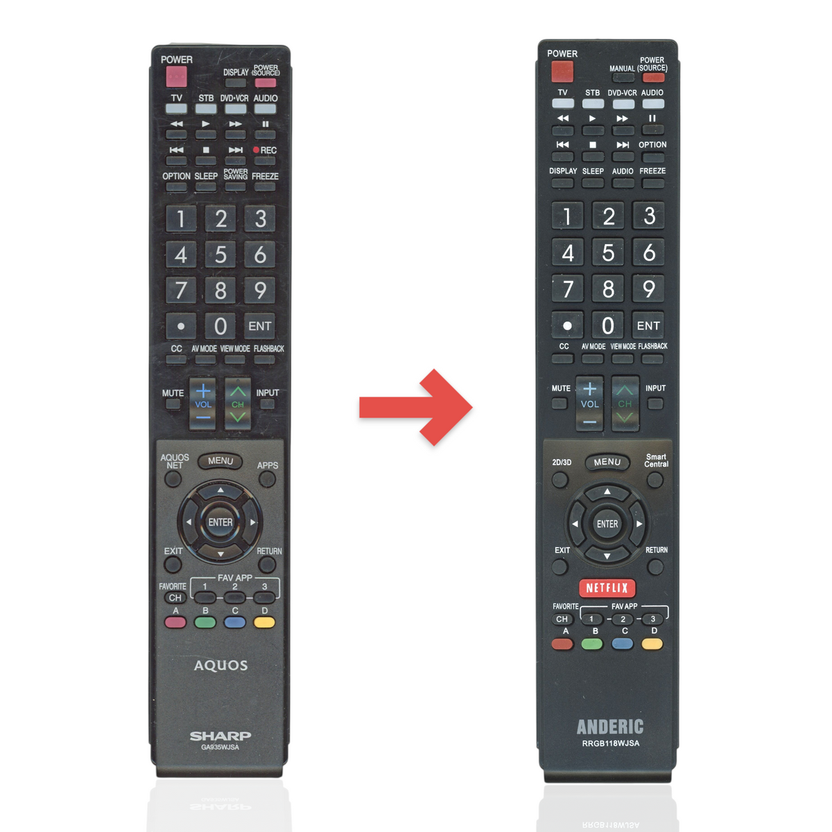 Sharp GA935WJSA TV Remote Control