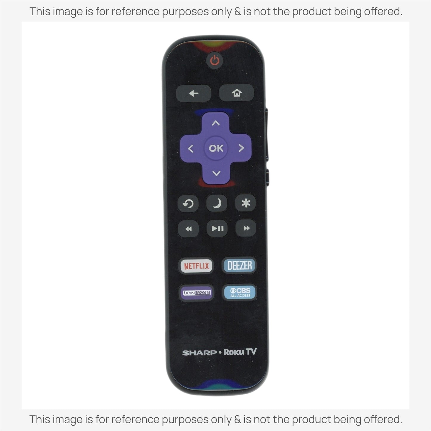 Sharp LC-RCRUDCA-20A ROKU TV Remote Control | Canada | Netflix | Deezer | Bein Sports | CBS - LCRCRUDCA20A