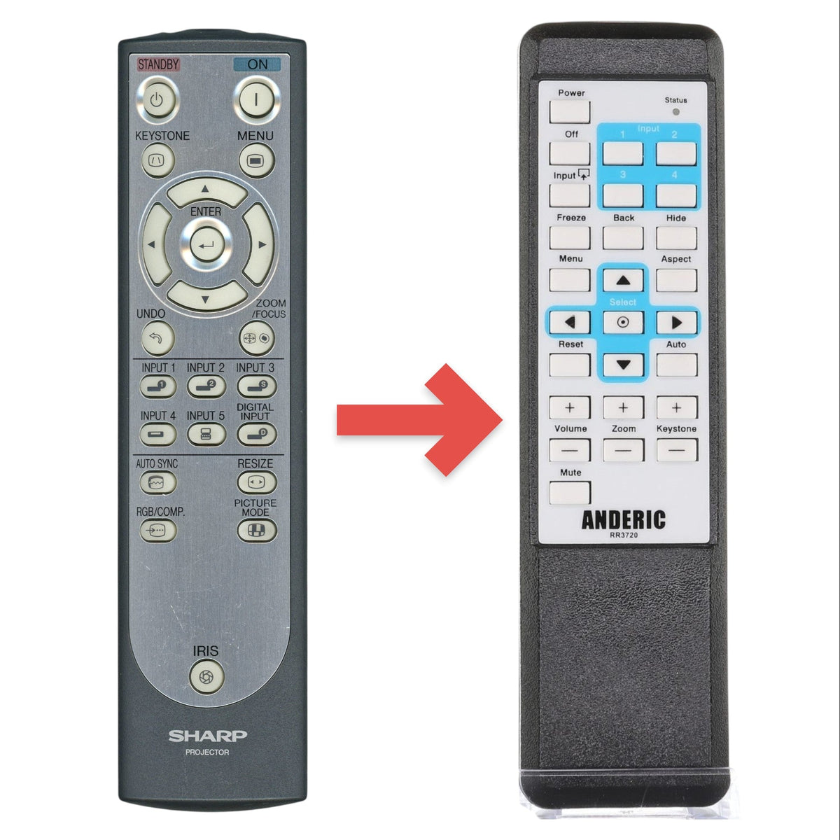Sharp RRMCGA334WJSA Projector Remote Control