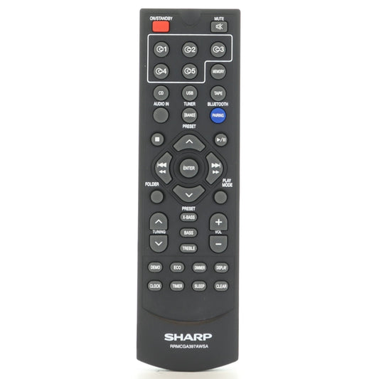 Sharp RRMCGA397AWSA 5 Disc Mini Component System Audio Remote Control - RRMCGA397AWSA