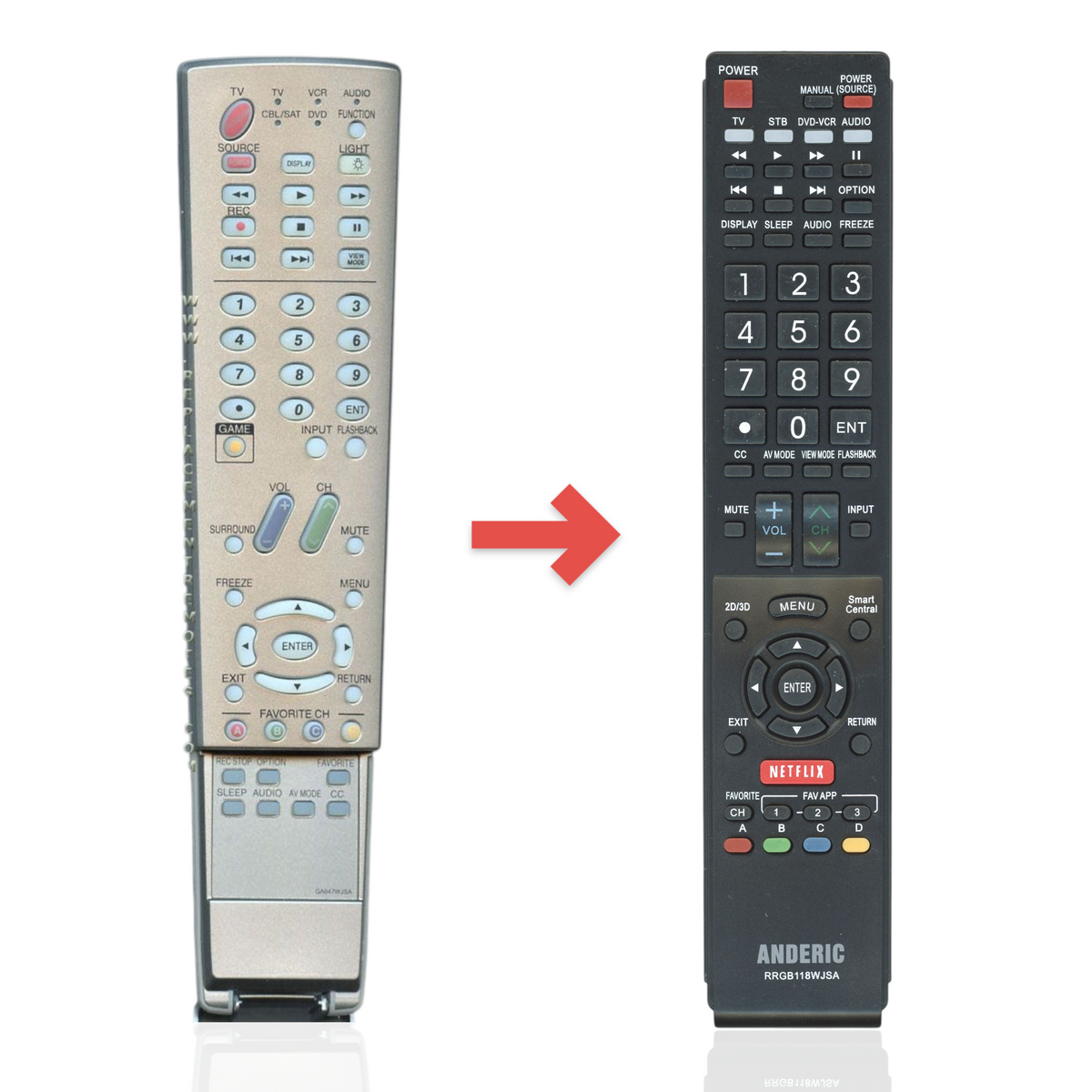 Sharp RRMCGA647WJSA TV Remote Control