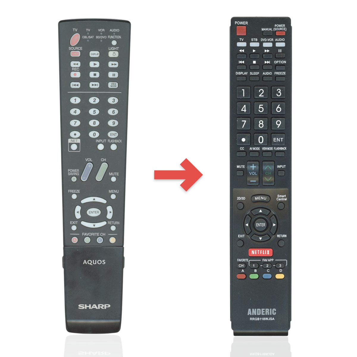 Sharp RRMCGA806WJSA TV Remote Control