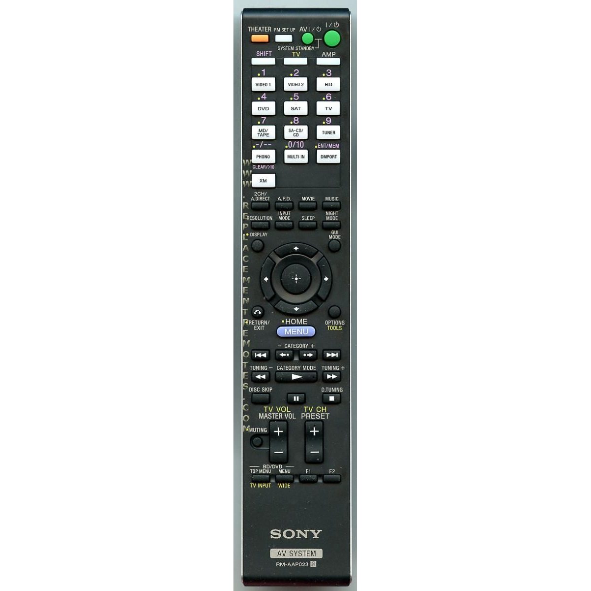 Sony RM-AAP023 Home Theater Remote Control - RMAAP023
