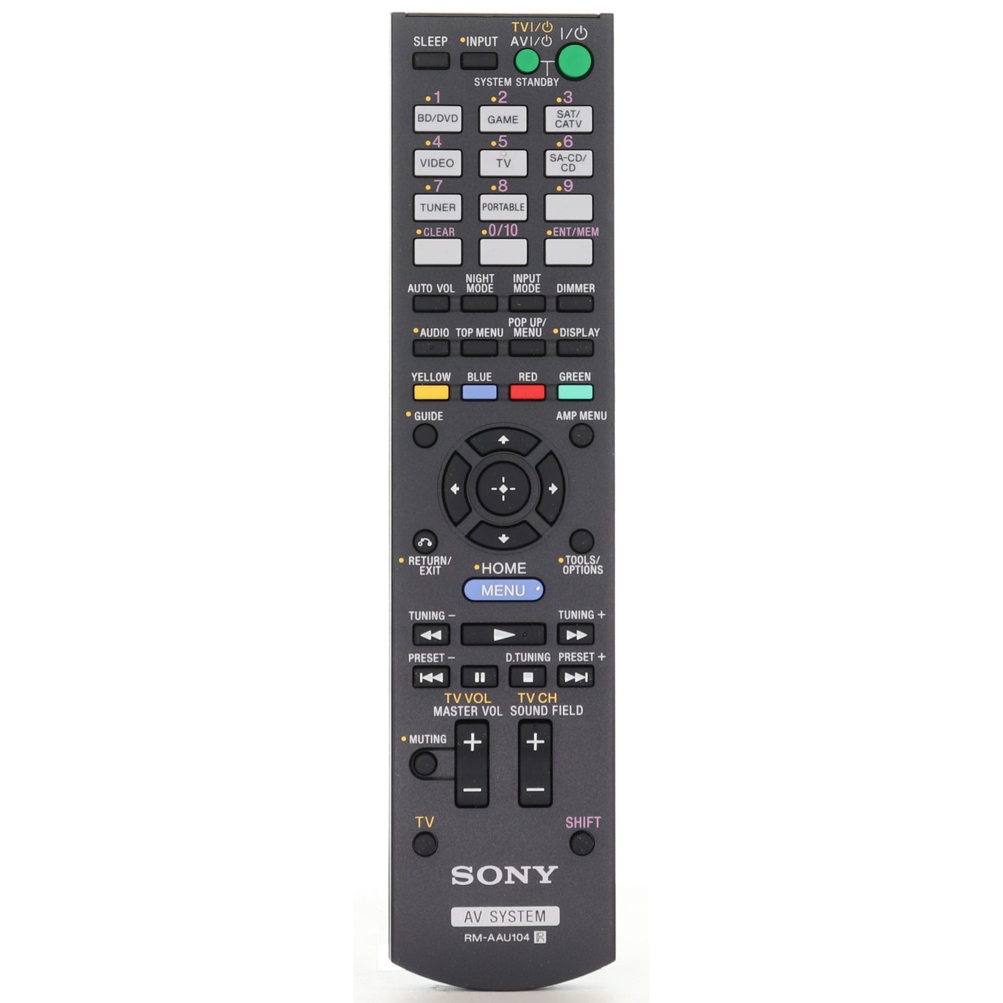 Sony RM-AAU104 A/V Receiver Remote Control For STRDH520 - 1-489-343-11