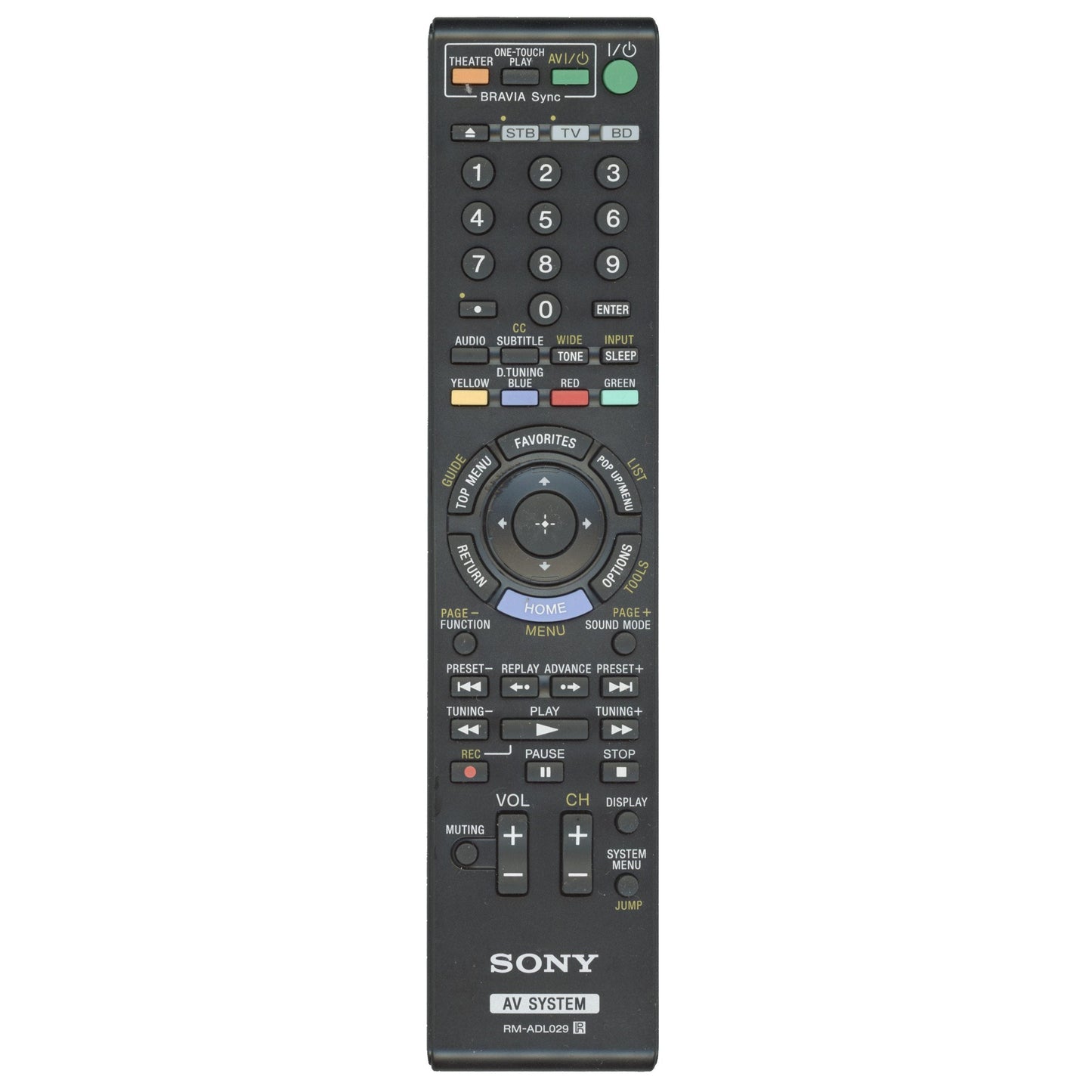 Sony RM-ADL029 Home Theater Remote Control - RMADL029