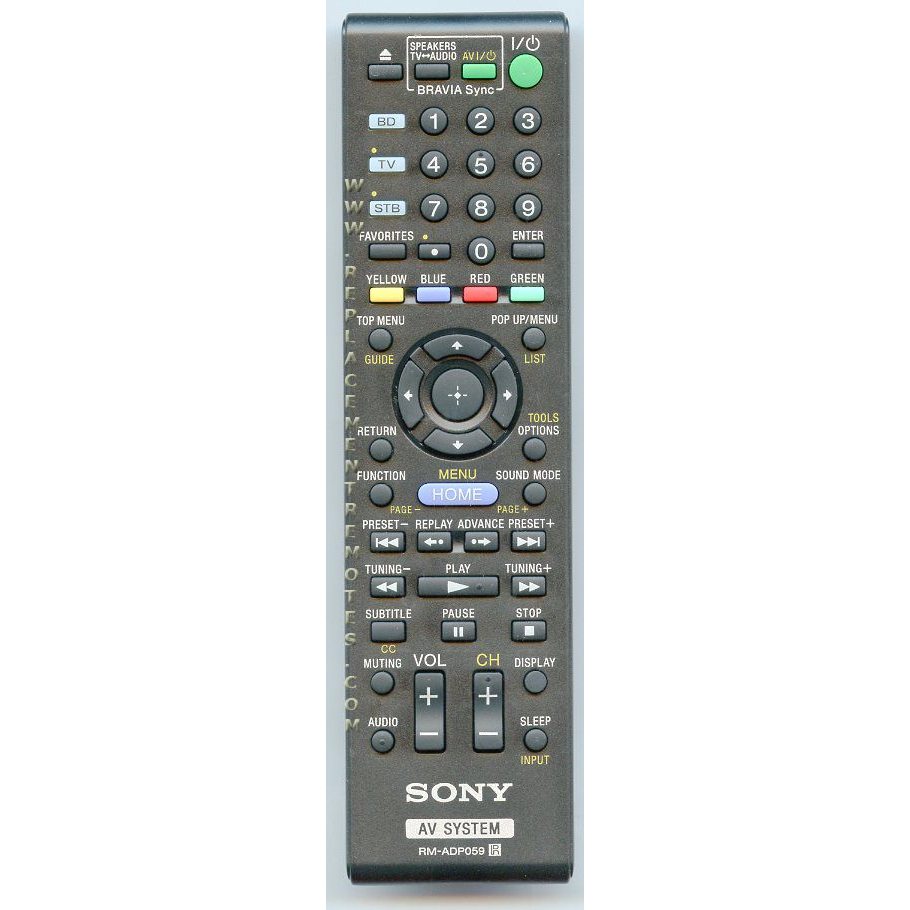 Sony RM-ADP059 Blu-ray Remote Control - RMADP059