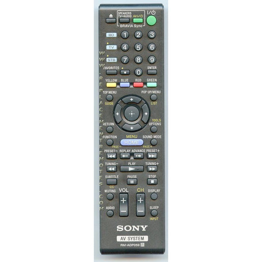 Sony RM-ADP059 Blu-ray Remote Control - RMADP059