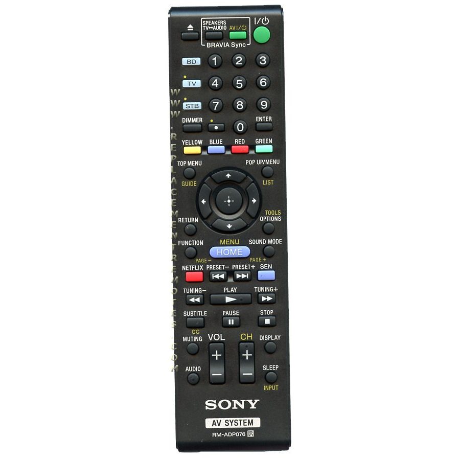 Sony RM-ADP076 Receiver Remote Control - RMADP076