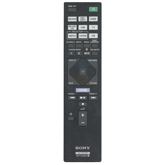 Sony RMT-AA230U Receiver Remote Control - RMTAA230U