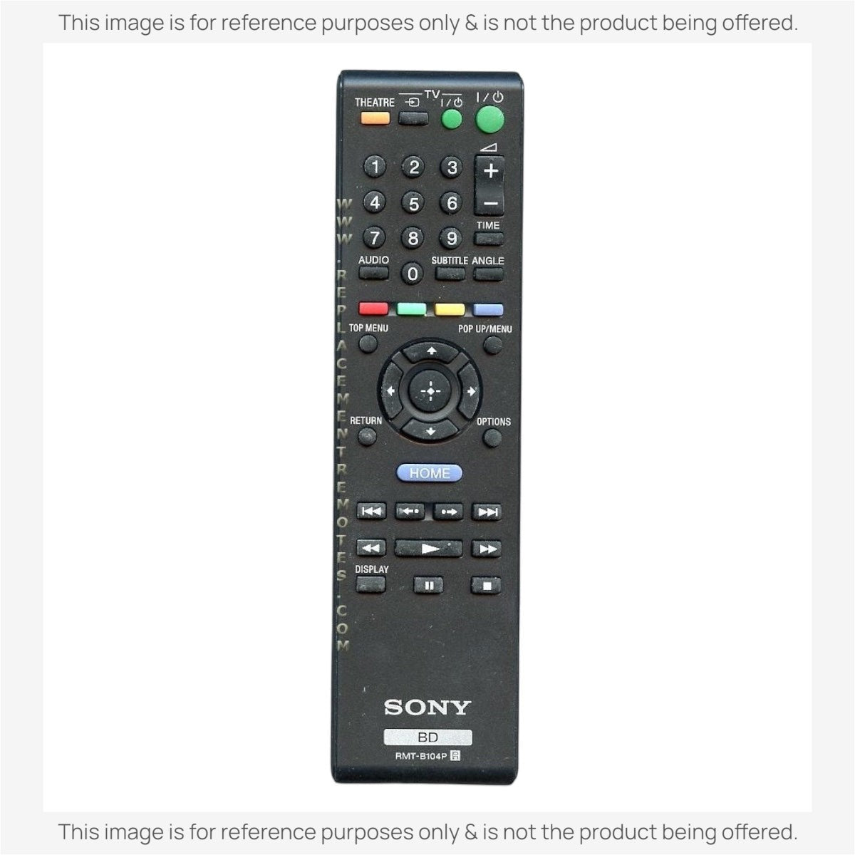 Sony RMT-B104P Blu-ray Disc Remote Control - 1-487-219-11