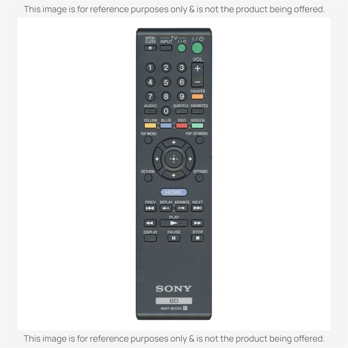 Sony RMT-B107A Blu-ray Disc Remote Control - 1-487-673-11