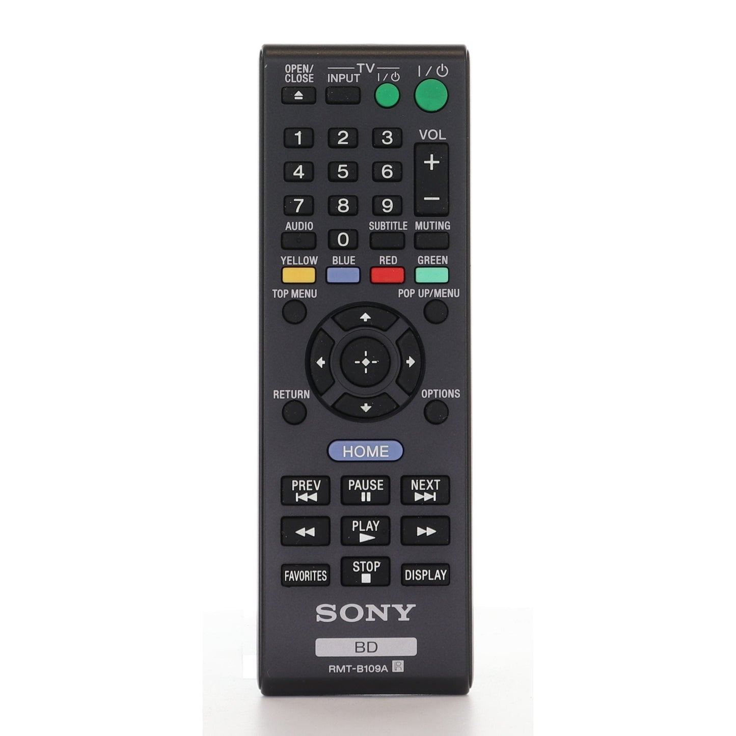 Sony RMT-B109A Blu-ray Disc Remote Control | A1845316A - 1-489-399-11