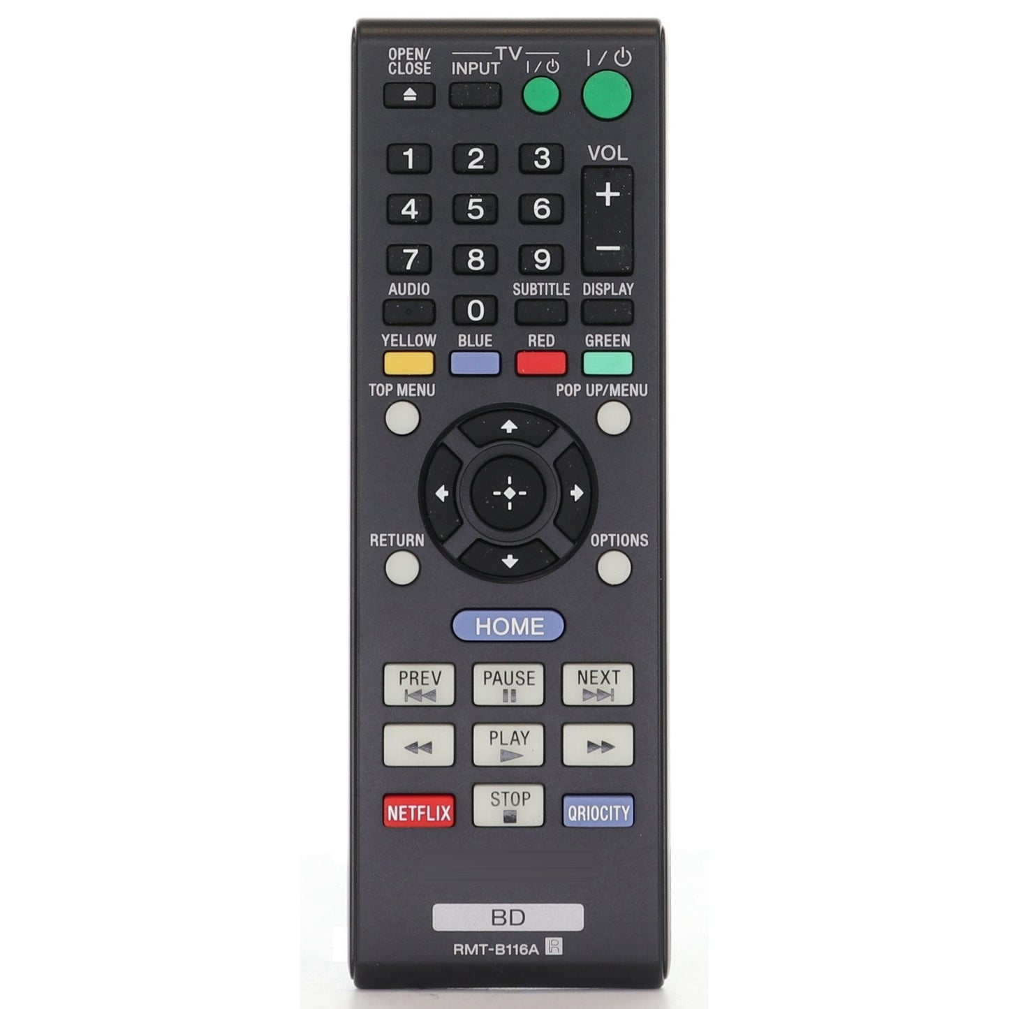 Sony RMT-B116A Blu-ray Disc Remote Control - A-1845-317-A