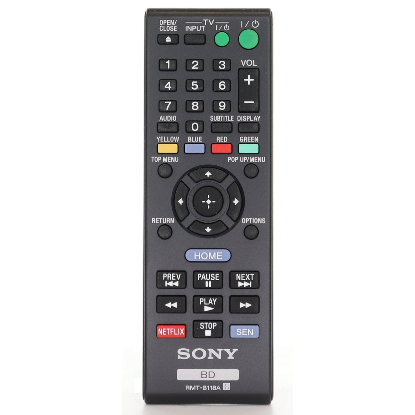 Sony RMT-B118A Blu-ray Disc Remote Control - 1-489-959-11