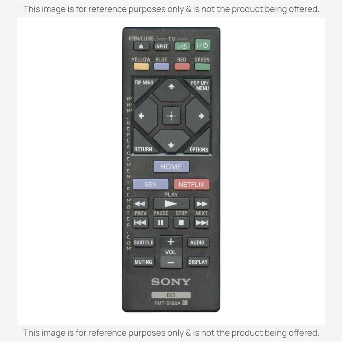 Sony RMT-B126A Blu-ray Disc Remote Control - 1-492-678-11