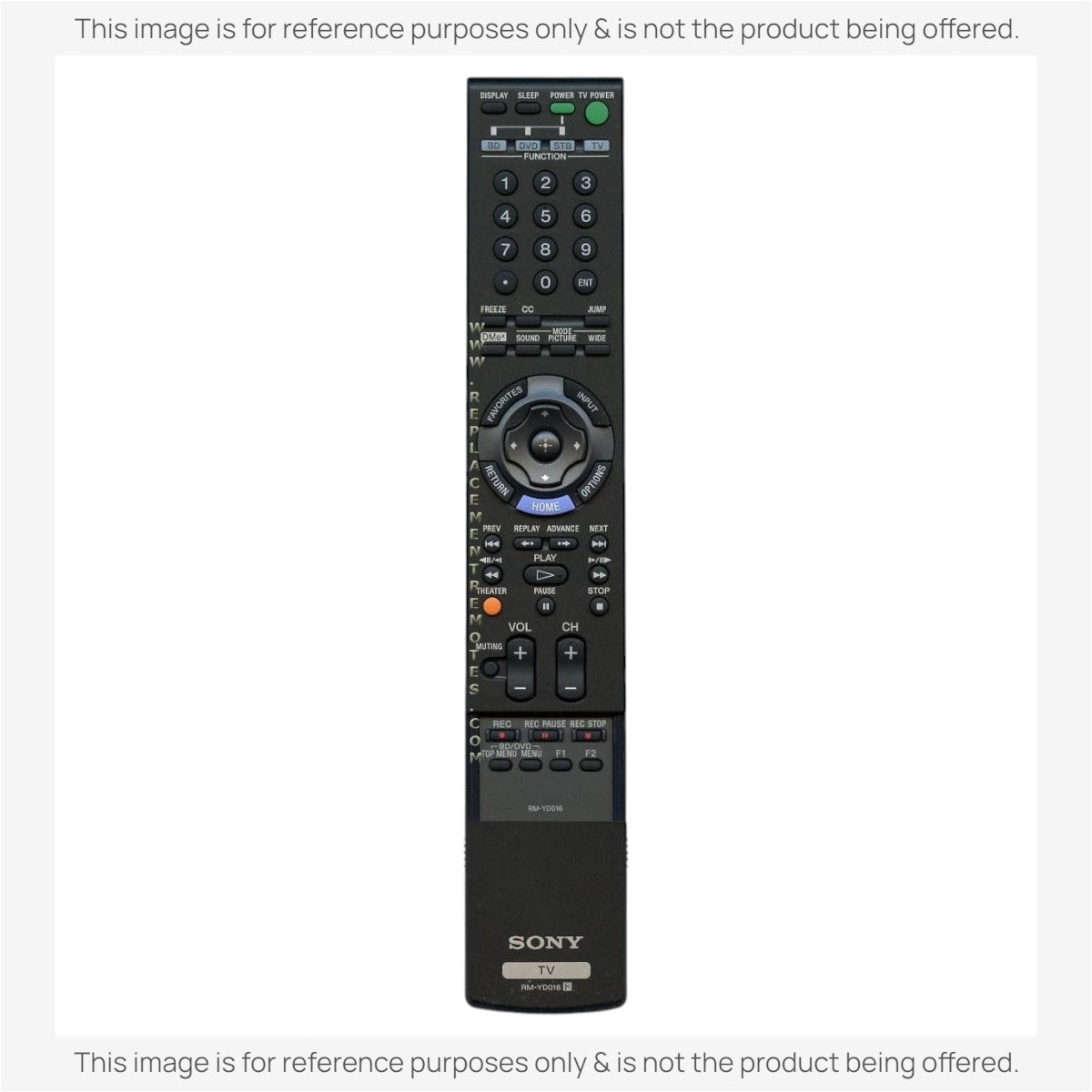 Sony RM-YD016 TV Remote Control - RMYD016