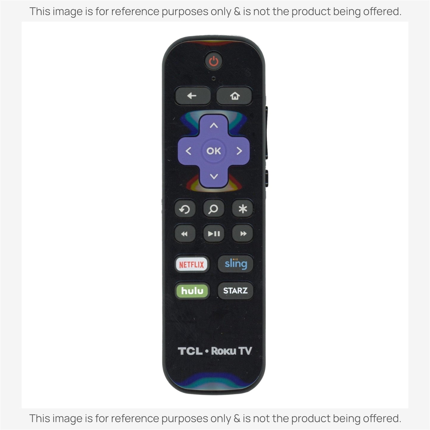 TCL BRC64 RF W/ headphone jack Roku TV Remote Control - Netflix, sling, Hulu, Starz- 06-RFZNWF-BRC64