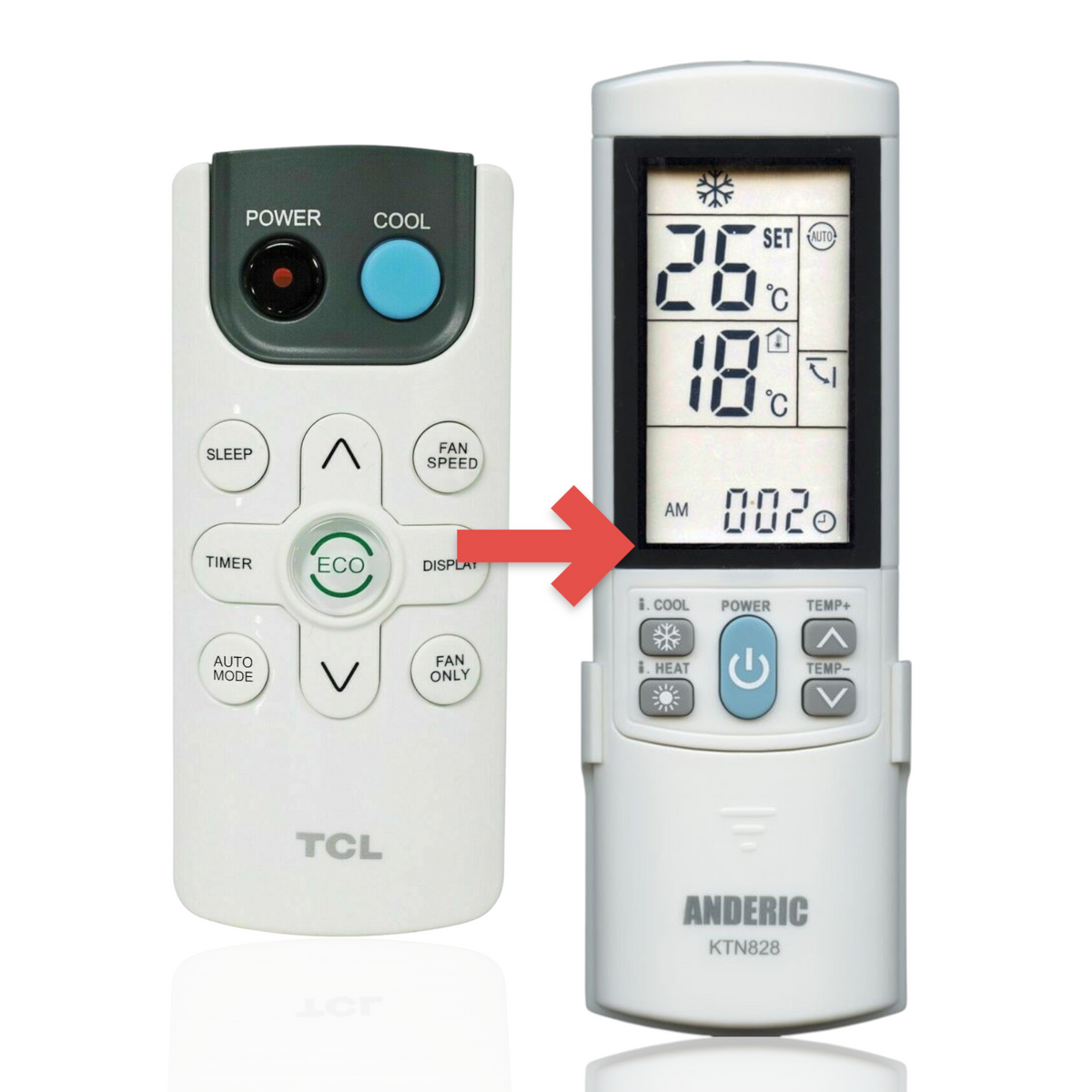 TCL TAW12CR19REM Air Conditioner Remote Control