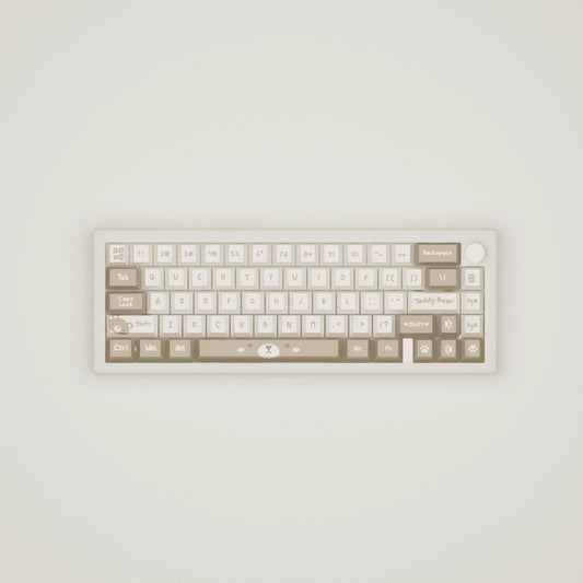 Teddy Bear Design Keycaps and Mechanical Keyboard
