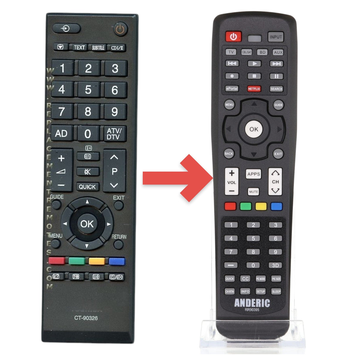 Toshiba CT90326 TV Remote Control