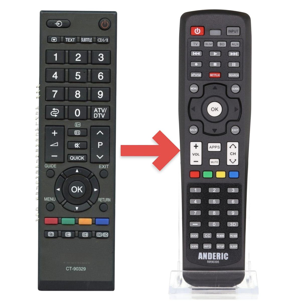 Toshiba CT90329 TV Remote Control