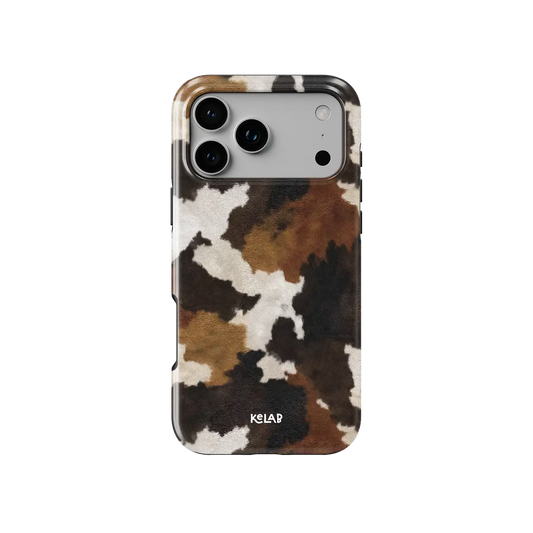 Cattle Drive | Brown and Black Cow Print Phone Case