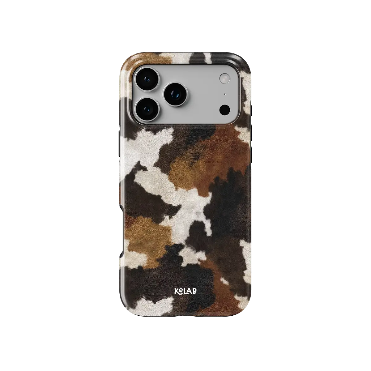 Cattle Drive | Brown and Black Cow Print Phone Case