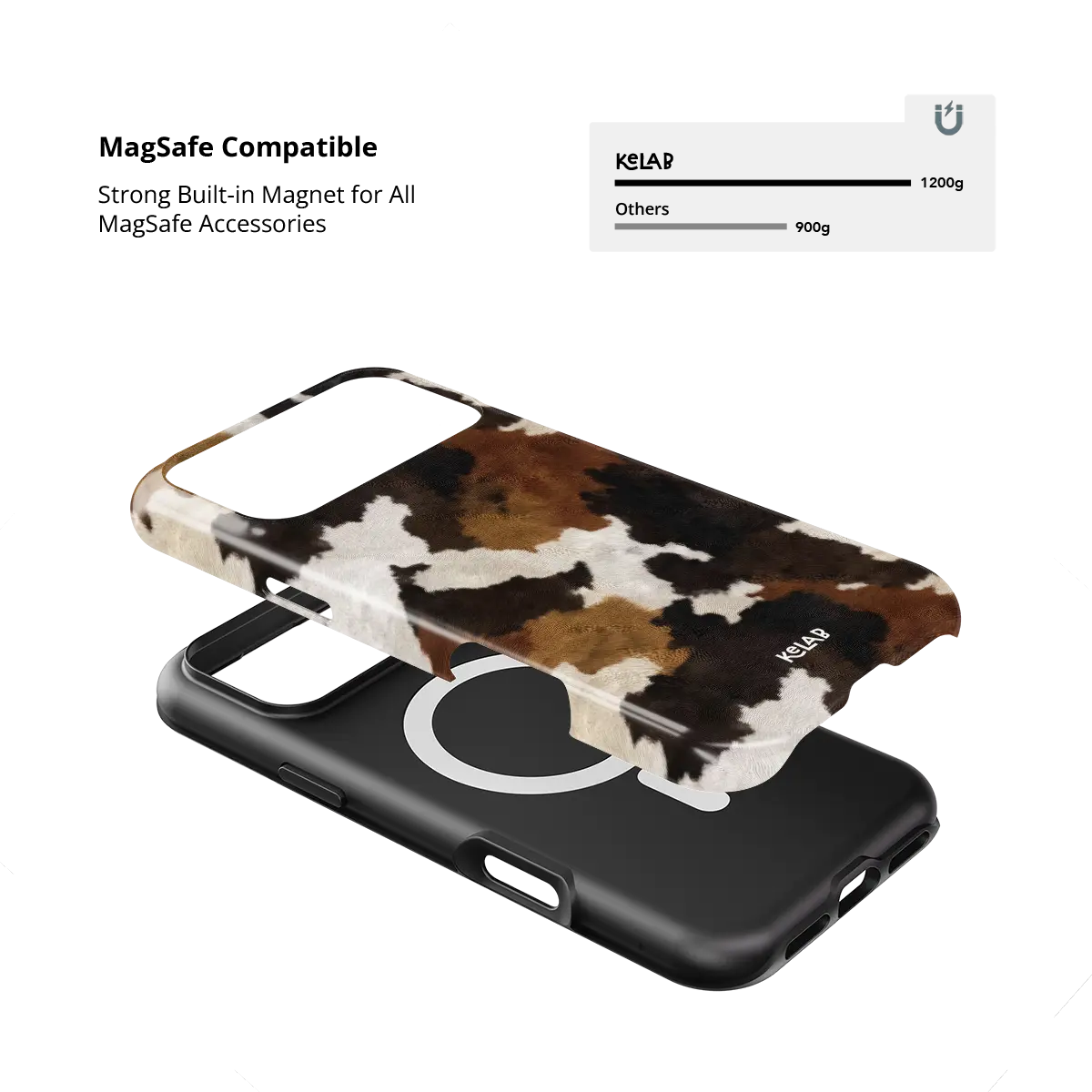 Cattle Drive | Brown and Black Cow Print Phone Case