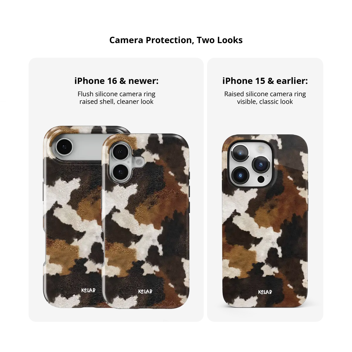 Cattle Drive | Brown and Black Cow Print Phone Case
