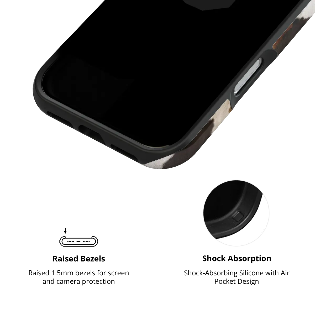Cattle Drive | Brown and Black Cow Print Phone Case