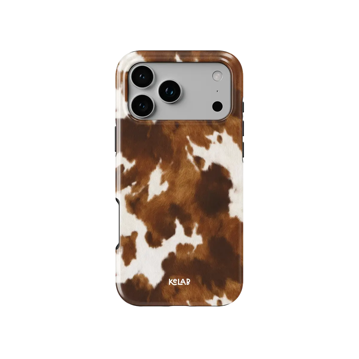 Milk & Mahogany | Brown Cow Print Phone Case