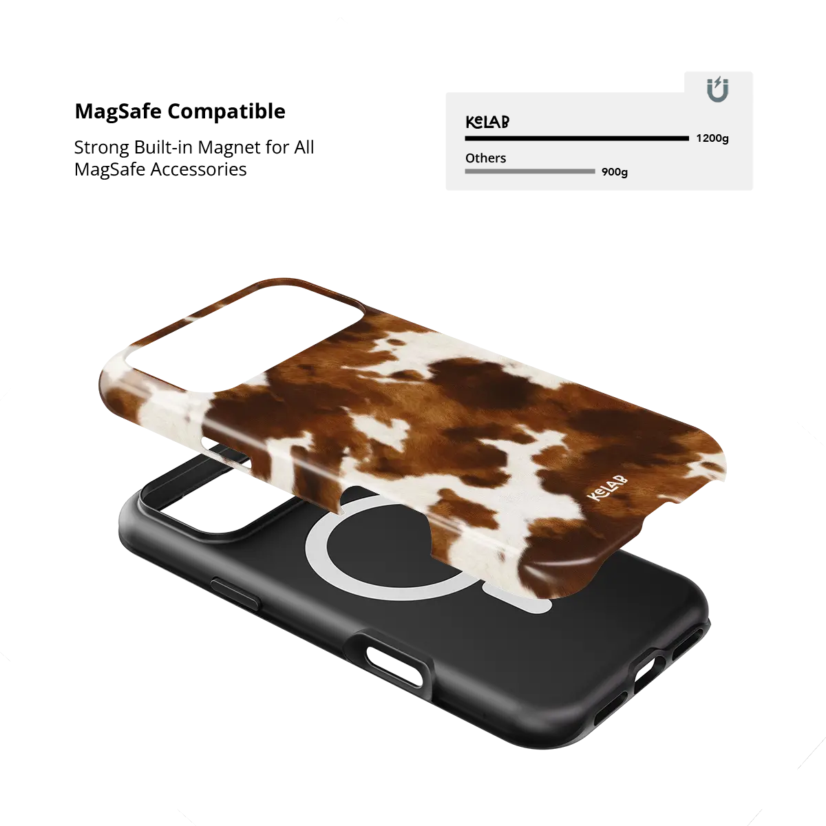 Milk & Mahogany | Brown Cow Print Phone Case