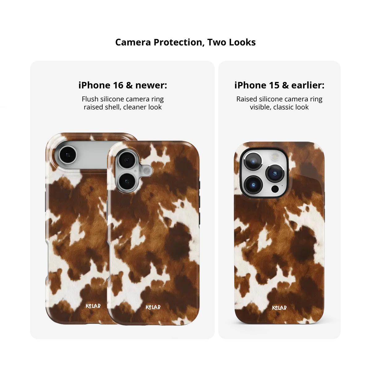 Milk & Mahogany | Brown Cow Print Phone Case