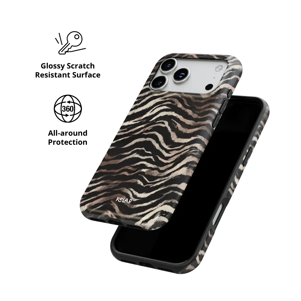 Shadow Striker | Zebra Stripe Phone Case