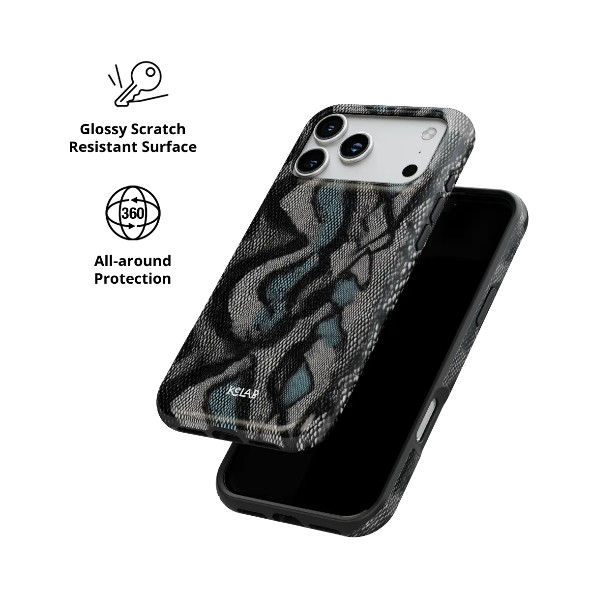 Viper Mesh | Teal Snakeskin Phone Case