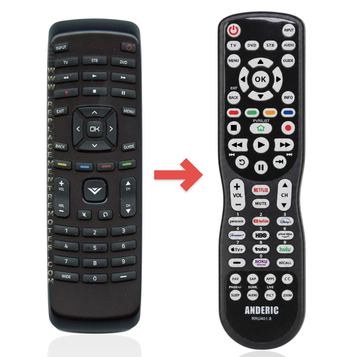 Vizio XRU110 3-Device Universal Remote Control