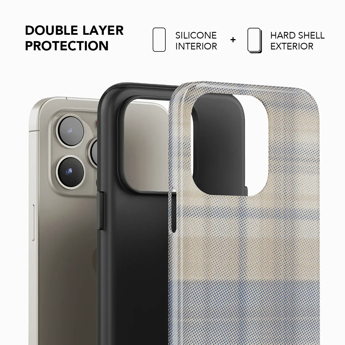 Oatmilk | Beige Flannel Minimalist Phone Case