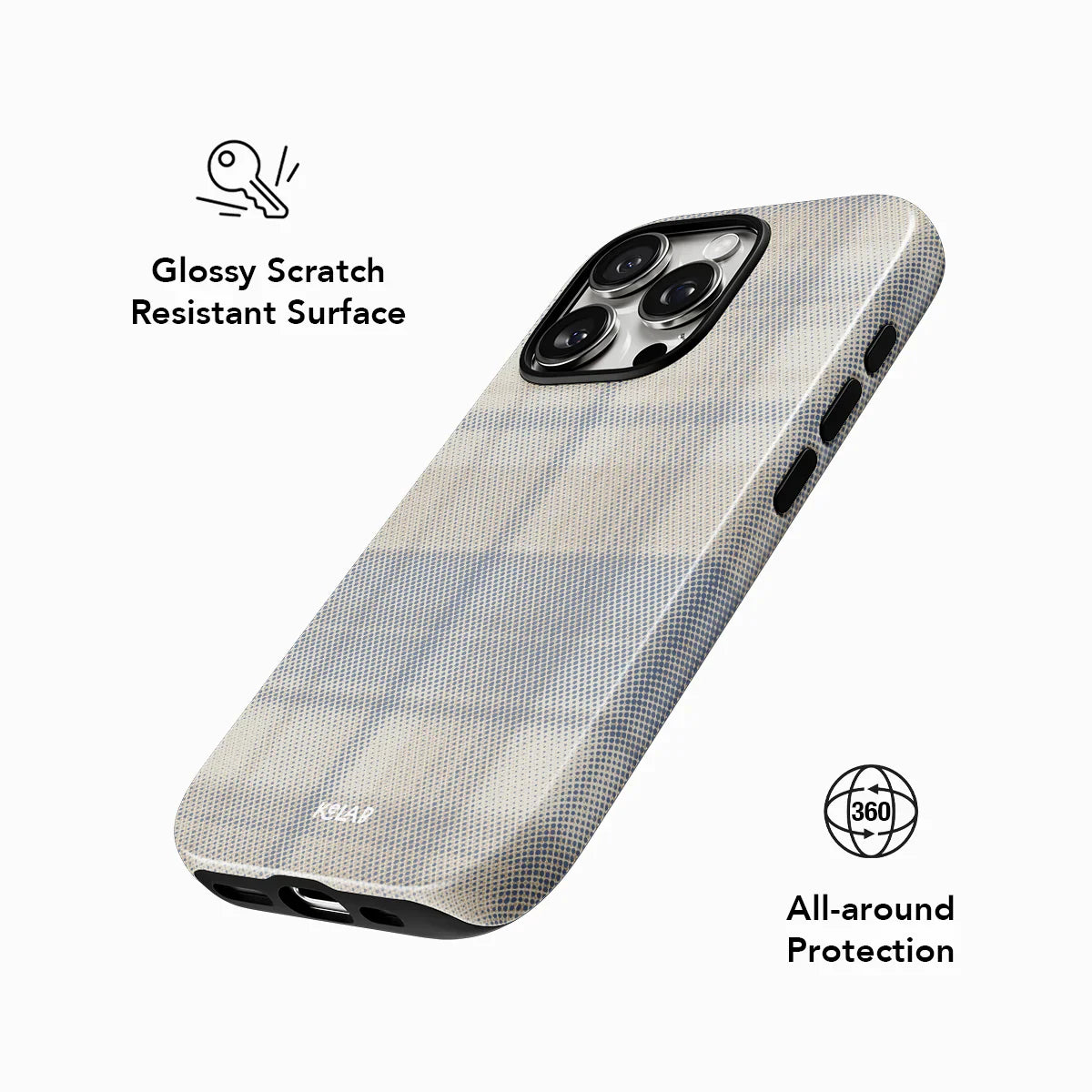Oatmilk | Beige Flannel Minimalist Phone Case