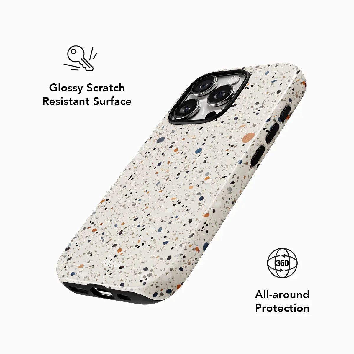 Ivory Haze | Ivory Paint Splatter Phone Case