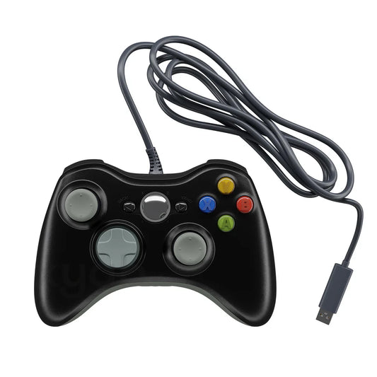 Xbox 360 Wired Controller - Black (5ft Cable, USB for PC)