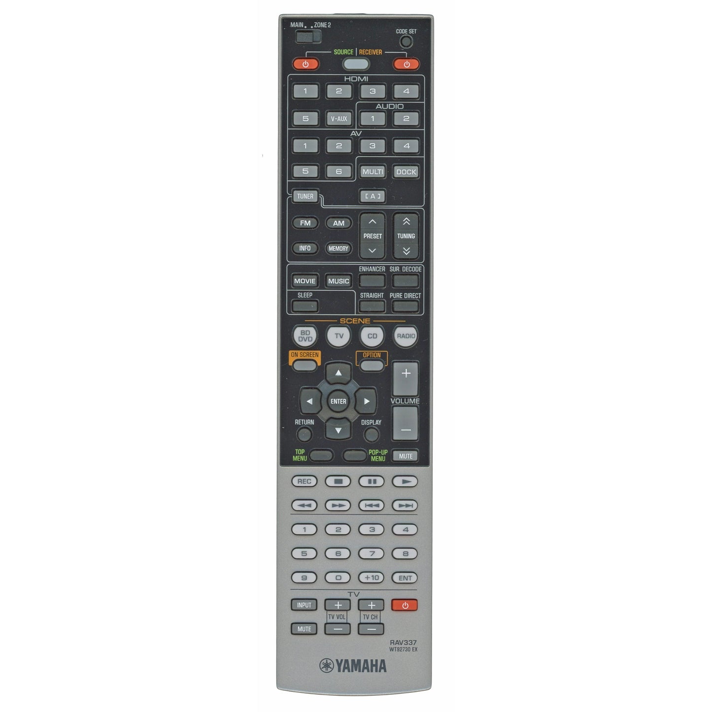 Yamaha RAV337 Receiver Remote Control